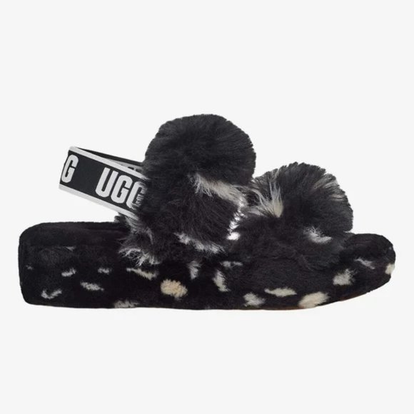 UGG Oh Yeah Spots Black Size 9 US Women's New - Picture 1 of 4
